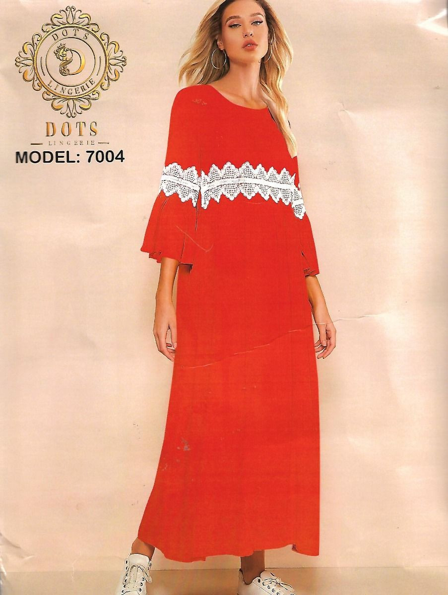 جلابية خامة ناعمة بنص كم 7004